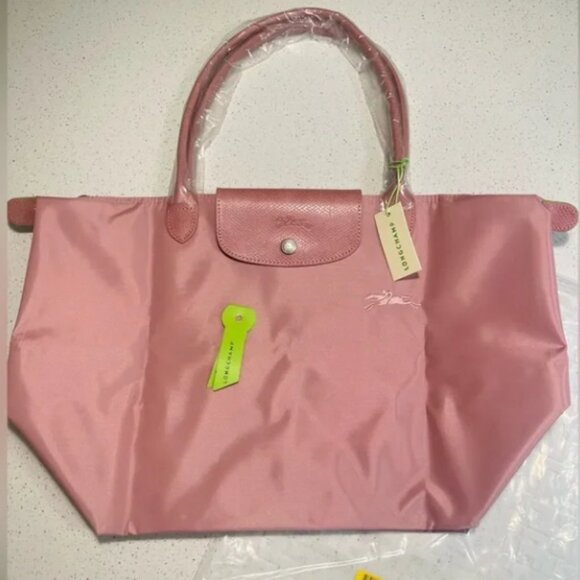 Le Pliage Green Large Shoulder Bag flower pink color - Picture 2 of 5